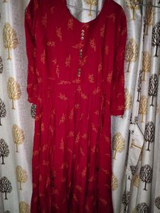 Beautiful Red Printed Kurta