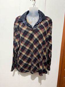 Cozy Plaid Long Sleeve Top
