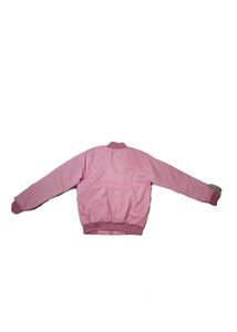 Pink Bomber Jacket with Patches