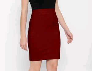 Classic Red Pencil Skirt
