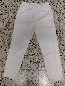 White Casual Track Pants