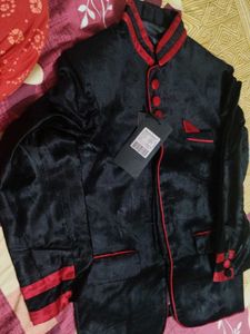 Black &amp; Red Ethnic Jacket