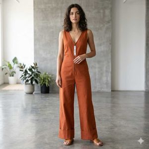 Sleeveless Wide-Leg Jumpsuit