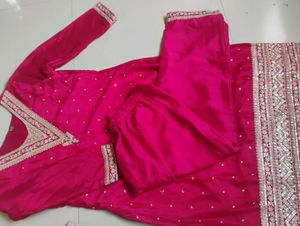 Stunning Pink Embroidered Kurta Set