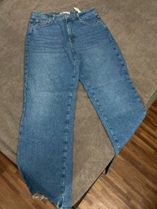 ZARA Stylish Blue Wide Leg Jeans