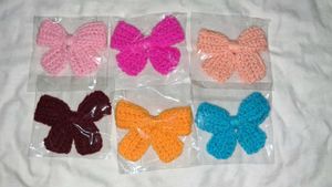 Handmade Crochet Bow Hair Clips