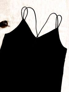 Stylish Black Spaghetti Strap Camisole Top