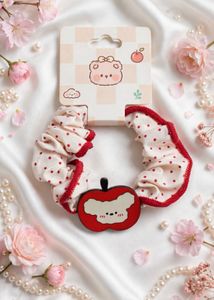 Cute Apple Bear Scrunchie| Kawaii edition
