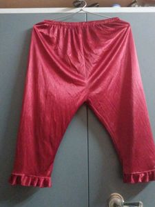 Elegant Red Nightgown 3+2 pc