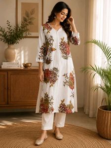 Floral Print Kurta