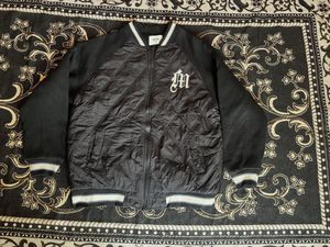 Men's Black Varsity Bomber Jacket