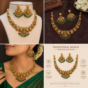 Exquisite Gold-Plated Necklace &amp; Earring Set