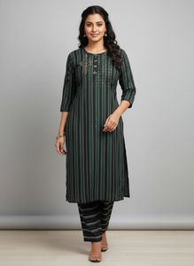 Stylish Striped Kurta Set