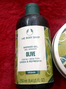 The body shop olive combo shower gel and butter