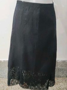 Ming Wei Black Midi Skirt | Size M