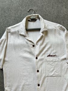 Original Zara White Half Sleeve Shirt