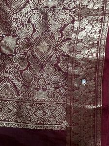 Beautiful Green Embroidered Silk Saree