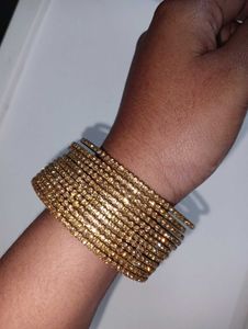 Golden Stone Bangle Set