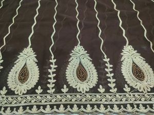Brown Embroidered Dupatta