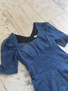 Denim Puff Sleeve Dress