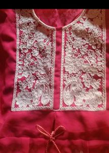 Pink Embroidered Kurta