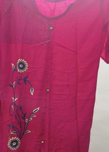 Charming Pink Embroidered Kurta