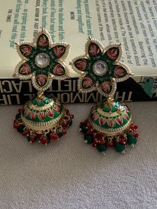 Stunning Floral Jhumka Earrings