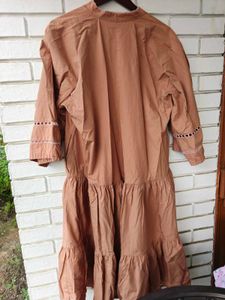 Tiered Midi Dress-  faded near sleeves &amp; bac