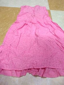 Cute Pink Ruffled Dress