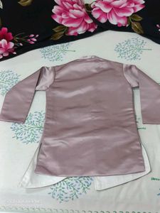 Dusty Rose Formal Jacket With White Pant