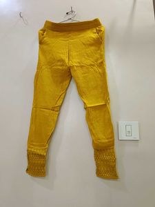 Ethnic Dress with Yellow Leggings