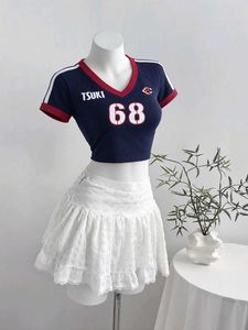 Sporty Athletic Cropped Jersey