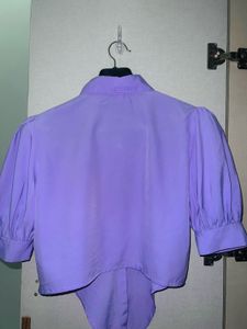 Cute Lilac Tie-Front Top