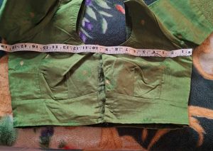 Green Readymade Saree Blouse
