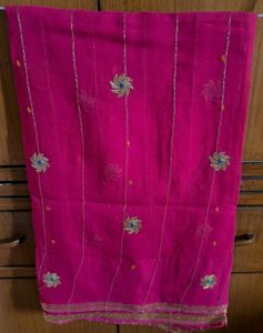 Vibrant Pink Embroidered Saree