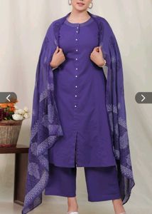 Purple Cotton  Dupatta
