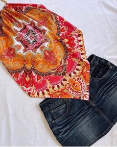 Handkerchief Halter neck top