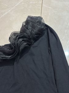 Black sheer sleeve top
