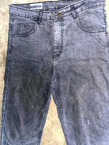 Washed Grey Denim Jeans