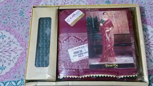 Beautiful Mahroon Festival Saree