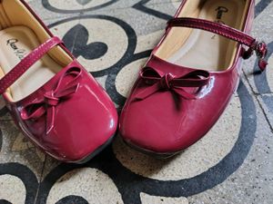 Elegant Red Patent Ballet Flats,🎀❤️