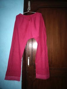 Vibrant Pink Cotton Palazzo Pants