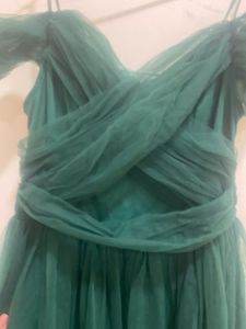 Elegant Off-Shoulder Tulle Evening Dress
