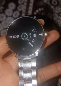 PAIDU Stylish Silver-Tone Men's Watch