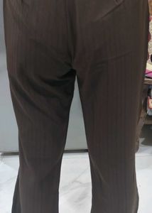 Brown Straight-Leg Trousers