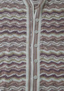Chic V-Neck Chevron Knit Cardigan