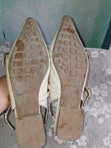 Women's White Slingback Heels