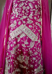 Embroidered Dupatta with Mirror Work