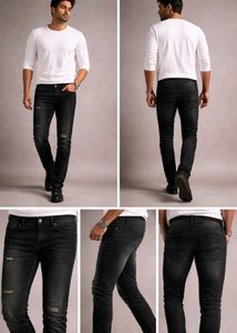 Distressed Black Skinny Jeans