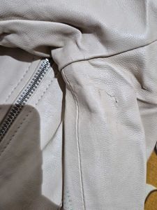 Stylish Beige Moto Jacket